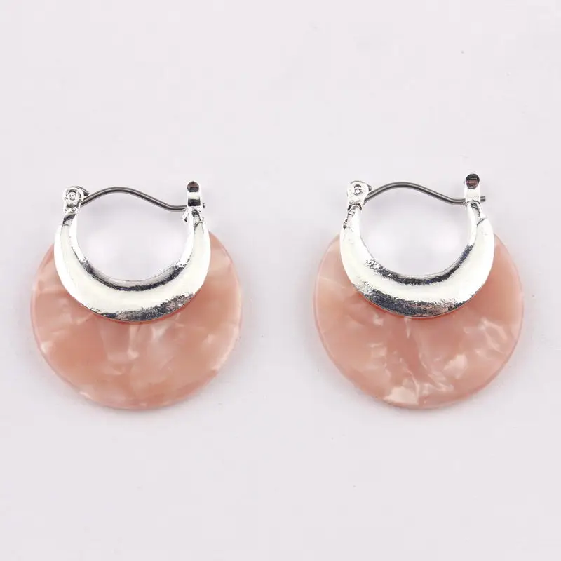 New Round Resin Acrylic Tortoise Shell Hoop Earrings For Women Girl Bohemian Geometric Leopard Statement Jewelry | Украшения и