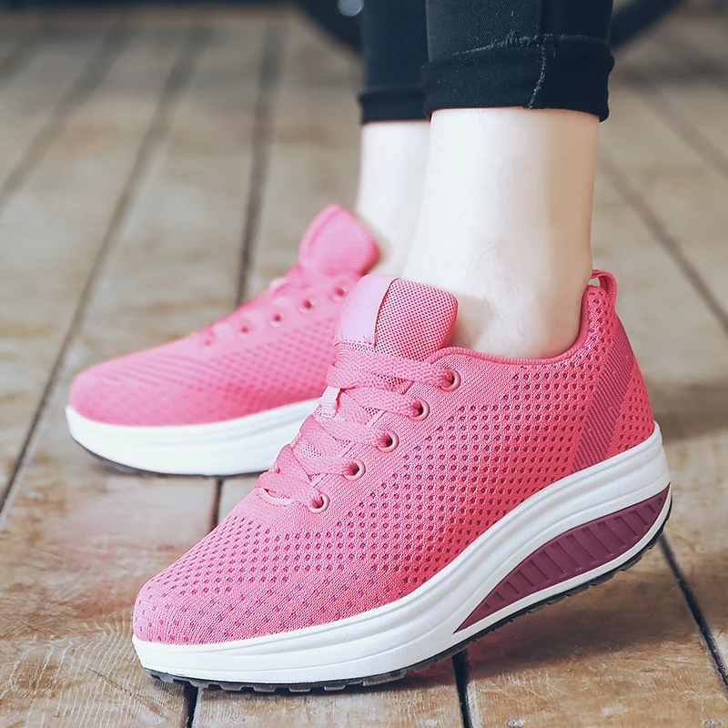 Женская обувь с толстой подошвой 5 см Сезон Зима для похудения на платформе