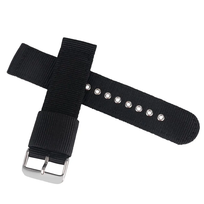 Черные туфли высокого качества нейлоновая ткань Холст смотреть замена запястье