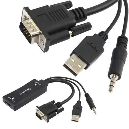 VGA кабель для HD с audio к удлинитель преобразования головы 1080 P компьютер