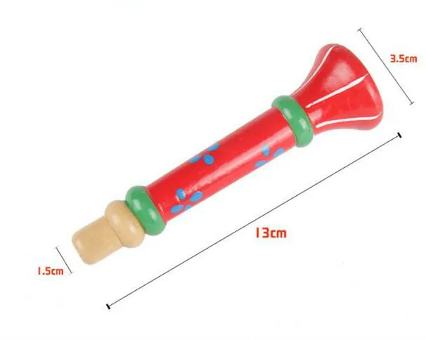 1 шт. деревянные детские Трубач игрушка деревянный свист музыкальный инструмент