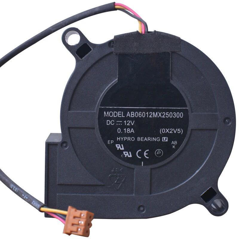 Бесплатная доставка Для ADDA AB06012MX250300 50 мм 60x60x25 мм вентилятор (OX2V5) DC 12 В 0,18a 3-проводной 3-контактный разъем