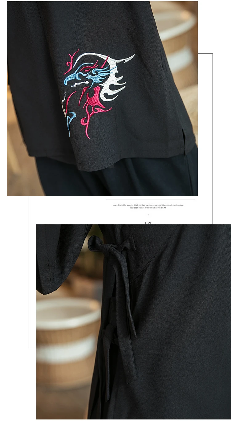 Chinese Style Shirts Men Summer Casual Vintage Mens Shirts Fashion Print Male Cotton Linen Male Clothing