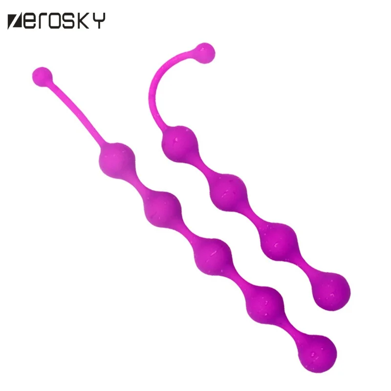 Анальная пробка Zerosky с бусинами анальные шарики секс-игрушки для заднего двора