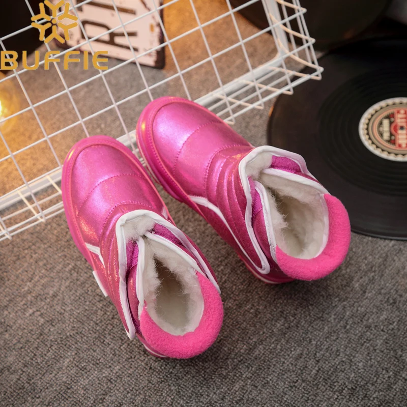 Маленькая детская обувь детские зимние ботинки водонепроницаемые Нескользящие