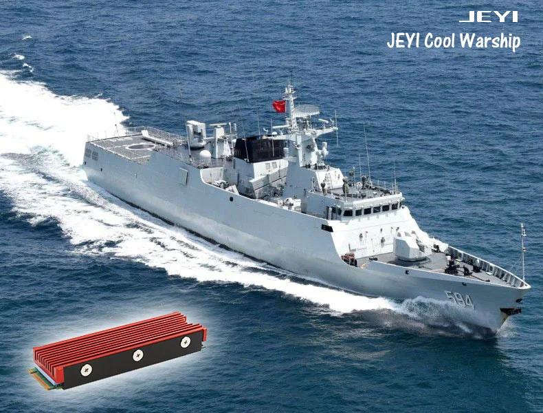 JEYI охлаждающий военный корабль пыленепроницаемый теплопроводный кремниевый вафельный охлаждающий NVME NGFF M.2 2280 алюминиевый лист золотой стержень