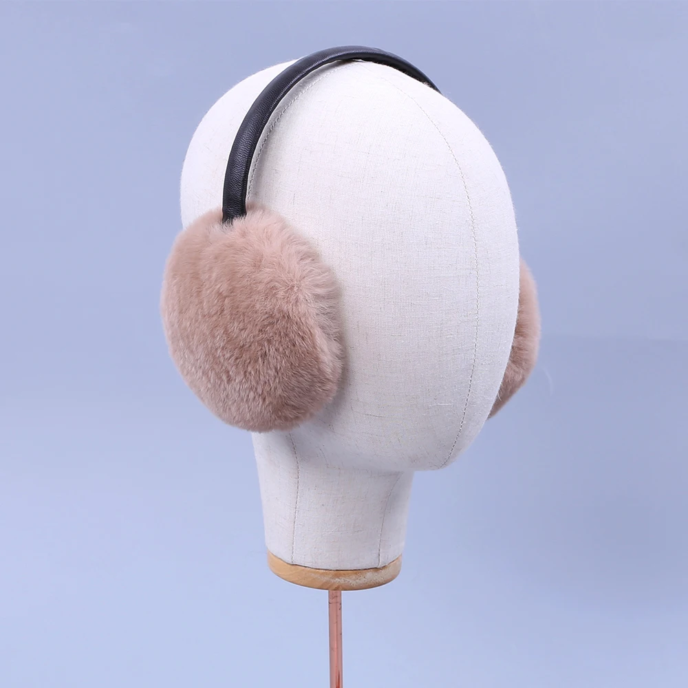 

2020 Winter Earmuff Imitation Rex Rabbit Women Fur Earmuffs Winter Ear Warmers Large Plush Girls and Boys Ear Warmers Earmuffs