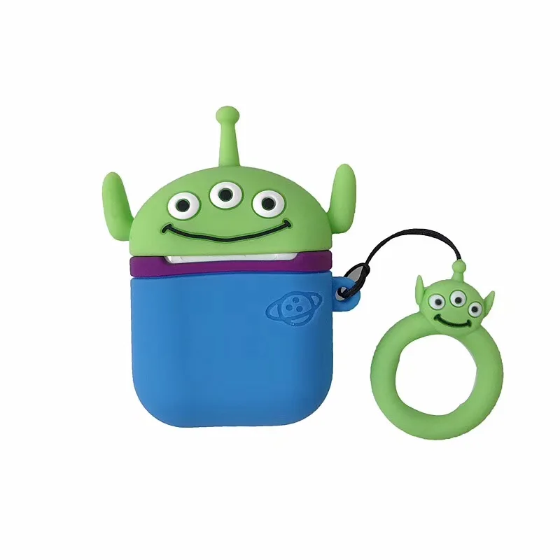 Мультяшный инопланетянин для Airpods Generation 1 и 2 сумка наушников Toy Story силиконовый