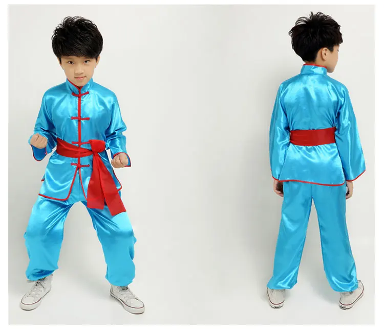 Китайская одежда для мальчиков Tae Kwon Do Kids Wushu традиционная китайский костюм