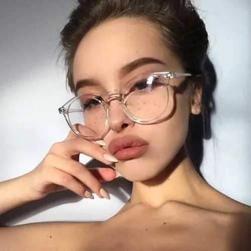 

Fashion Transparent round glasses clear frame Women Spectacle myopia glasses Men EyeGlasses Frame nerd optical frames clear