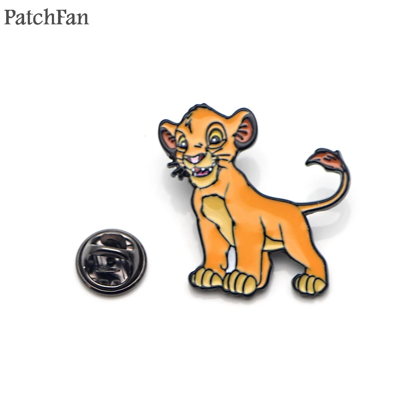 Patchfan Король Лев цинковый сплав галстук булавки значки para рубашка сумка Одежда Кепка рюкзак броши для обуви значки медали украшения A1597