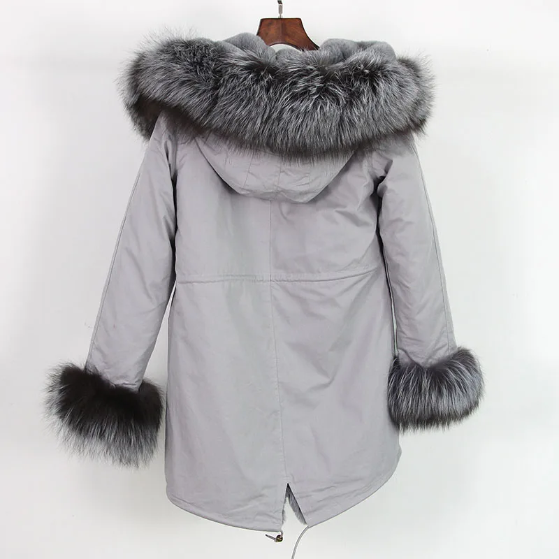 OFTBUY, длинная камуфляжная зимняя куртка, пальто, женская верхняя одежда, теплая Толстая парка, натуральный Лисий мех, воротник, пальто с капюшоном, Украина