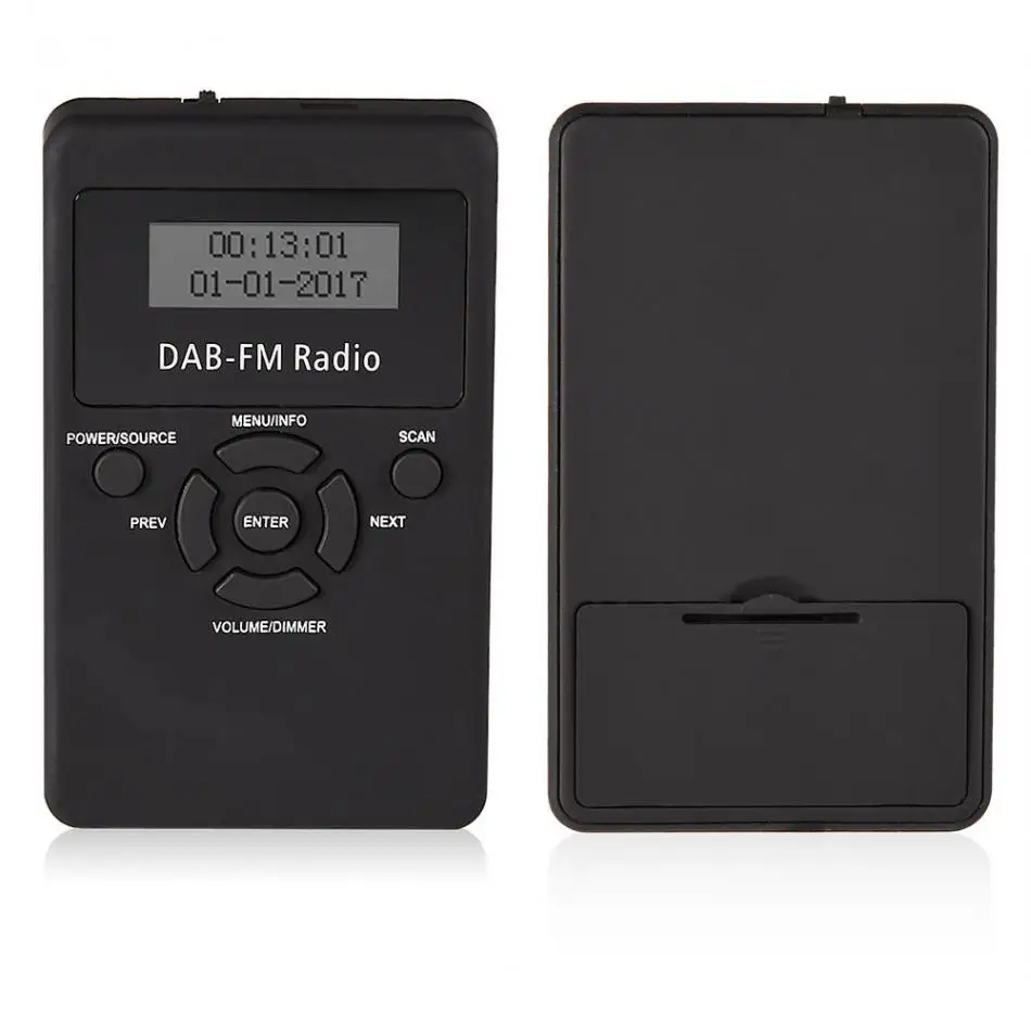 Портативный мини цифровой DAB радио двухдиапазонный DAB+ приемник fm-радио встроенный аккумулятор с наушниками