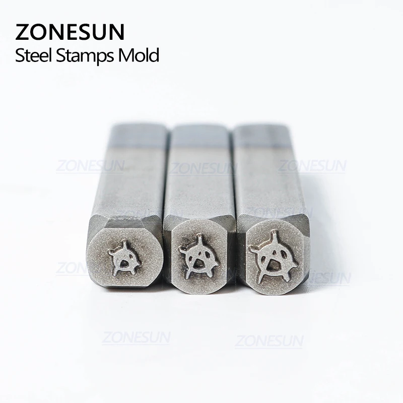 ZONESUN Anarchy Jewelry Stamping Metal Alphabet LOGO Steel Stamps Mold Marking Tool Punch Die For Gold Ring Bracelet Necklace | Дом и сад