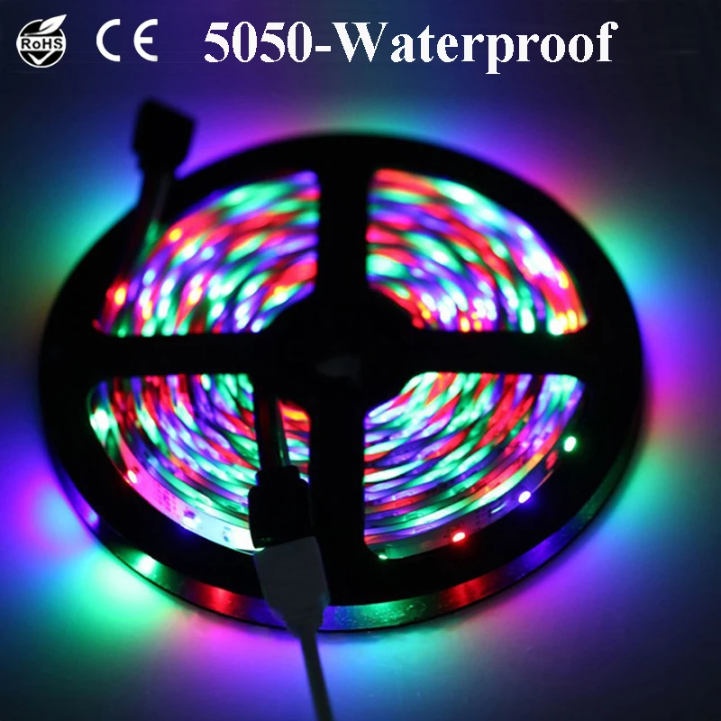 RGB Рождество свет Водонепроницаемый ТВ Задний план SMD5050 Luzes де натальной холодной