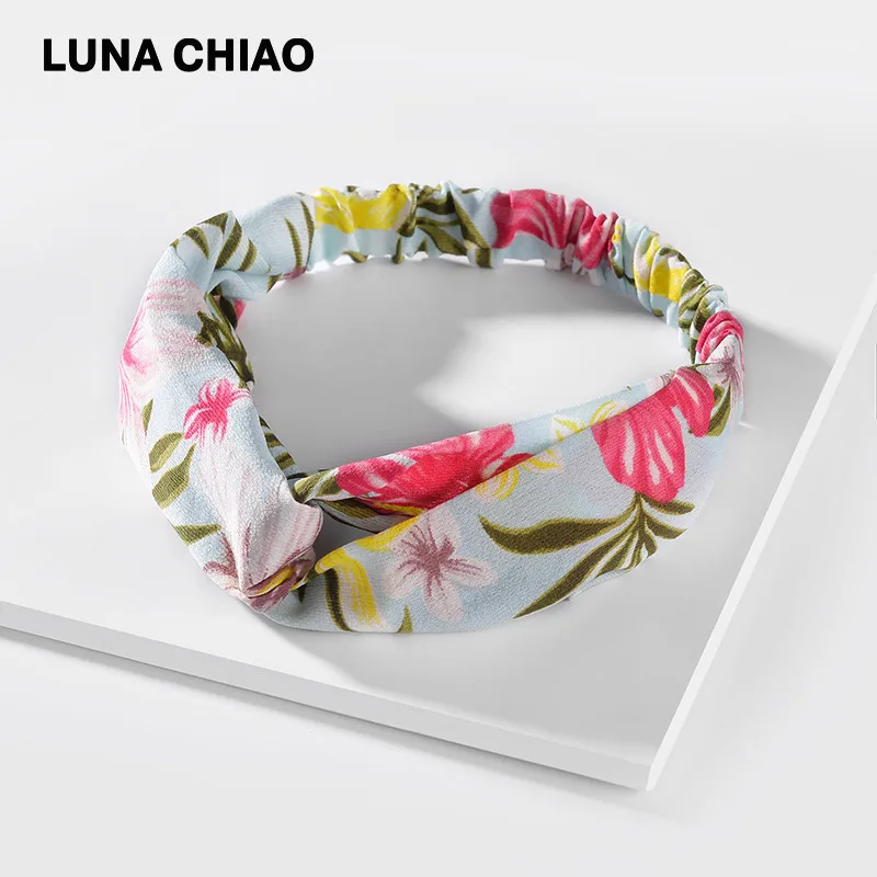 Женские аксессуары для волос LUNA CHIAO тканевые повязки на голову с цветочным