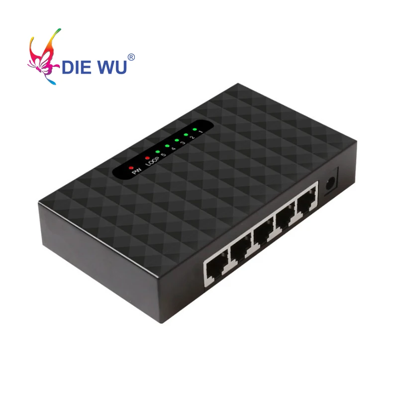5 RJ45 порты Настольный gigabit Ethernet-коммутатор Быстрый сетевой коммутатор сетевой концентратор с петлей предупреждение 10/100/1000 Мбит