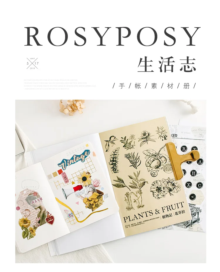 1 Набор Kawaii канцелярские наклейки серия Rosy Posy дневник планировщик декоративные мобильные наклейки Скрапбукинг DIY наклейки для рукоделия