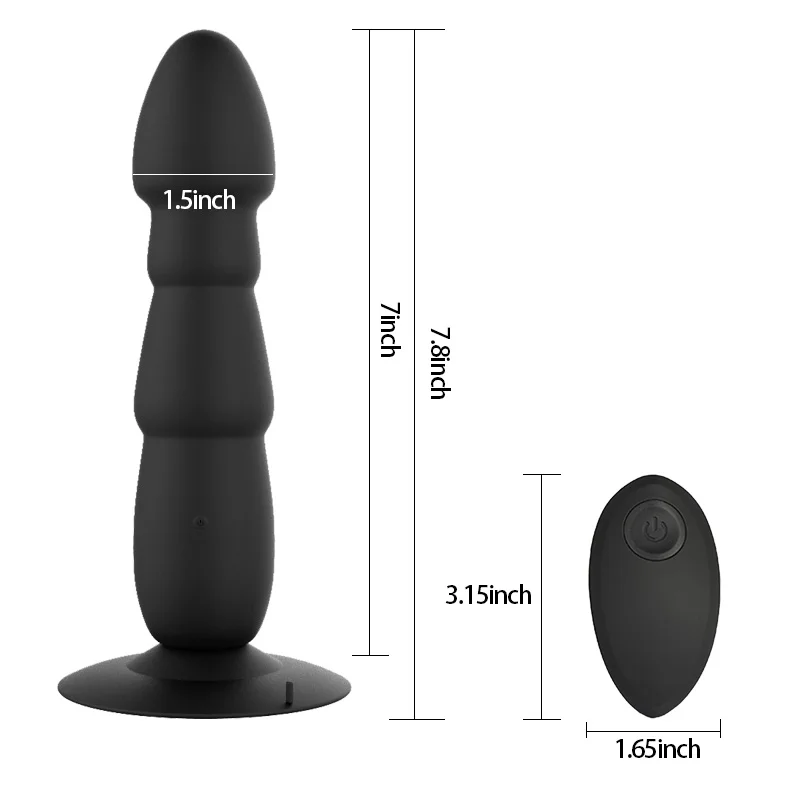 10 speeds Wireless Remote Charging Large Dildo Anal Plug Soft Prostate Massager Butt Vibrator Sex Toys for Men Women | Красота и