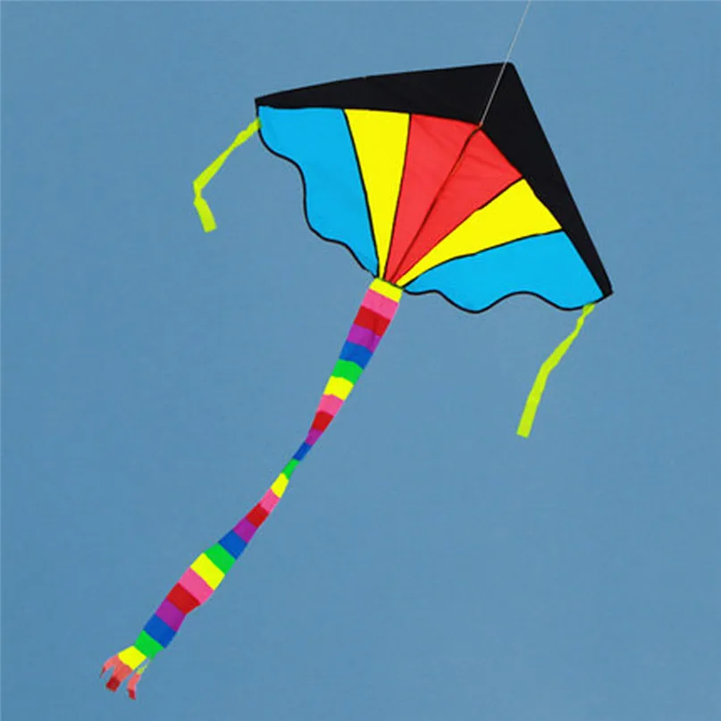 Красочные радужные треугольники воздушный змей Спорт на открытом воздухе пляж