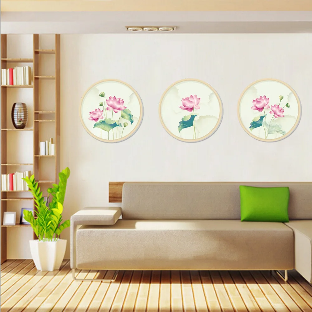 Новый красивый Лотос цветы наклейки на стену домашний декор для гостиной спальни