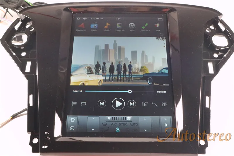 Большой экран чистый Android Tesla стиль автомобильный dvd-плеер gps навигация для Ford Mondeo 2007-2012 Авто navi Стерео головное устройство мультимедиа