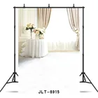 Виниловый фон для фотосъемки с изображением белого занавеса стола цветов на заказ для свадьбы ребенка душ дети Фон для фотосъемки в студии