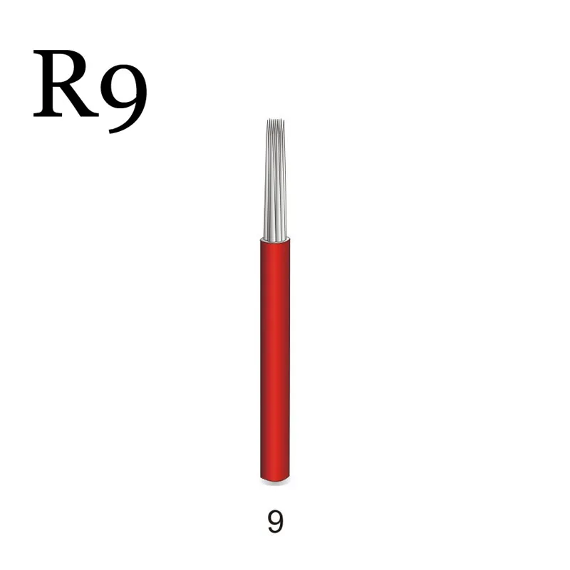 100 шт. R9 противотуманные иглы для очков микроблейдинг полуперманентный макияж
