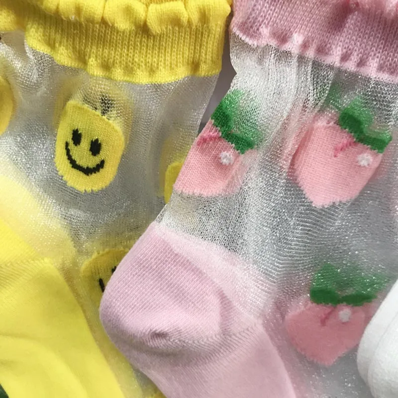 [EIOISAPRA] повседневные Модные дышащие забавные Женские носочки фрукты ярких цветов