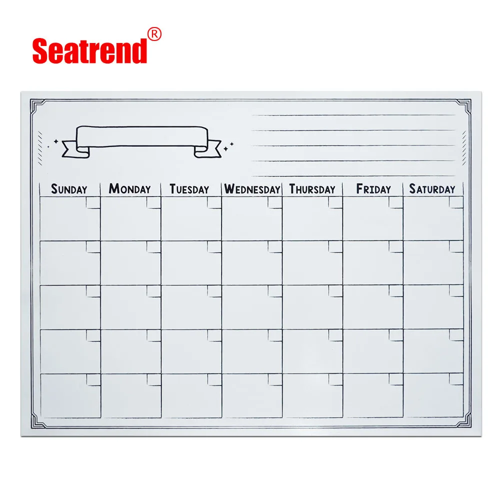 Seatrend сухого стирания гибкий белый/черный Магнитная ежемесячный Органайзер еды
