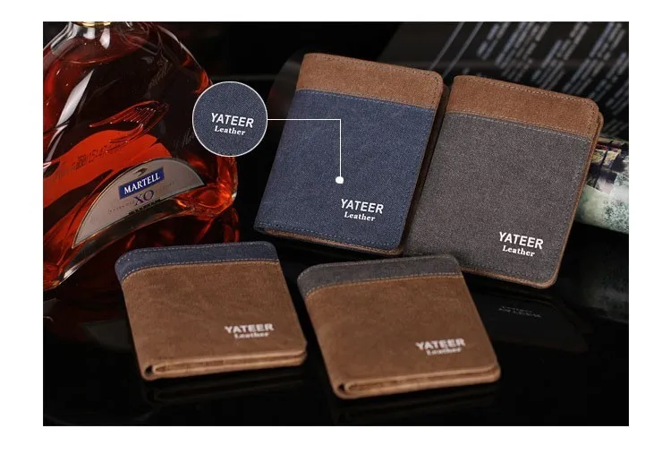 Новое поступление мужские парусиновые кошельки Carteira Masculine casual Billeteras Porte Monnaie Monederos известный бренд мужских кошельков