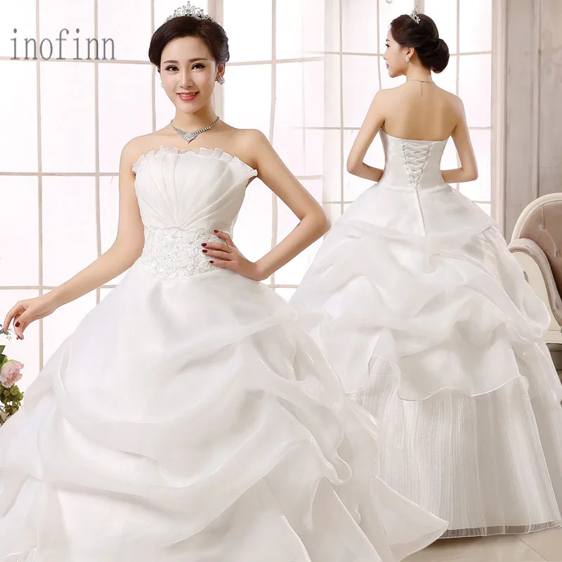 Роскошное бальное платье inofinn свадебное с кружевом винтажное Vestido De Novia Princesa