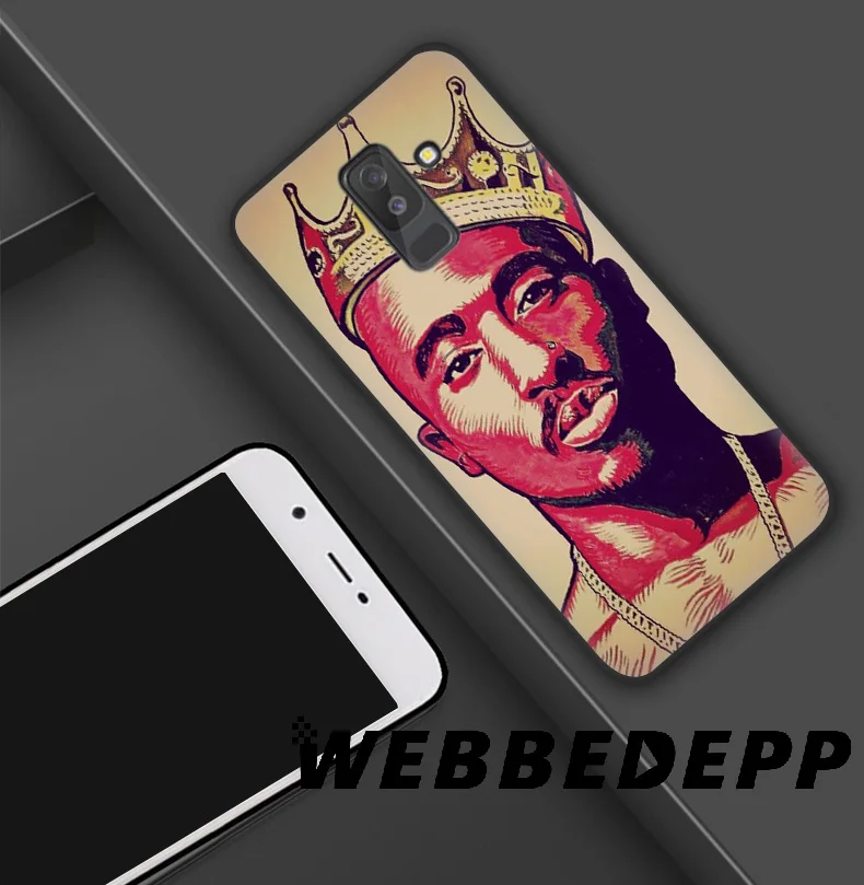 WEBBEDEPP Tupac 2 Pac Рэппер Мягкий силиконовый чехол для Samsung Galaxy A9 A8 A7 A6 Plus 2018 A5 A3 2017 2016 Note 9