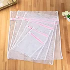 Белые сетчатые мешки для стирки, 5 размеров, мешки для стирки белья современный питомец + полиэфирные мешки для белья