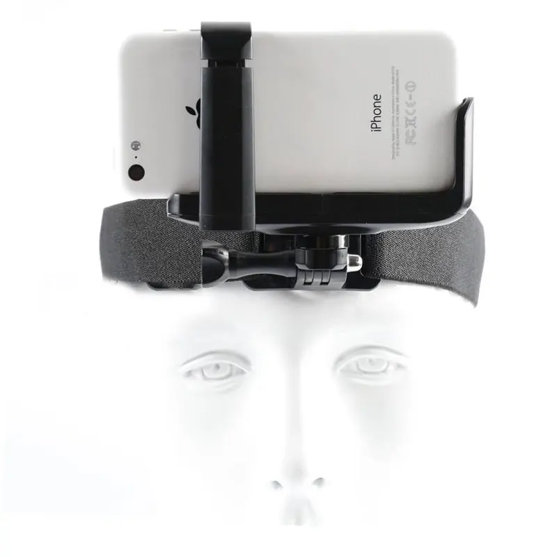 Крепление на голову Gopro с зажимом для телефона/кронштейном для iPhone huawei samsung для альпинизма/катания на лыжах/езды на велосипеде на 360 градусов
