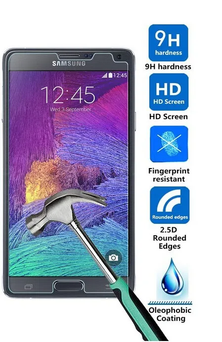 Sm-n910f n910c n9100 закаленное защитная стекло фильм на samsung galaxy note 4 9H 2.5D круглый край протектор экрана закаленное стекло спс самсунг note 4