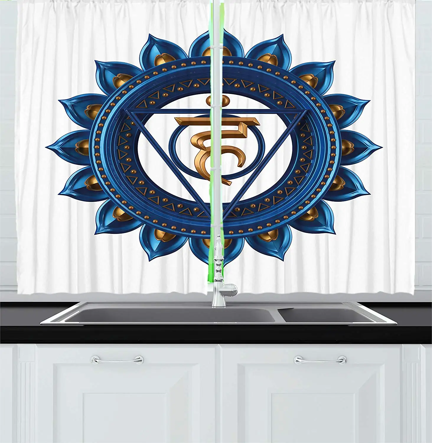 Chakra шторы в винтажном стиле Графический священный центр жизненная энергия