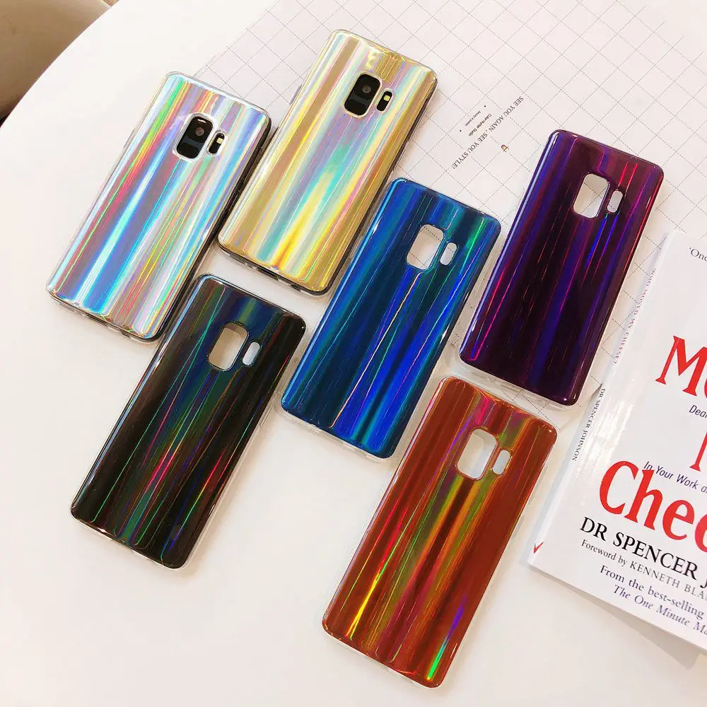 Лазерный градиентный чехол для Samsung Galaxy A50 A70 A30 A7 A6 2018 S10 S8 S9 Plus s10e задняя крышка |