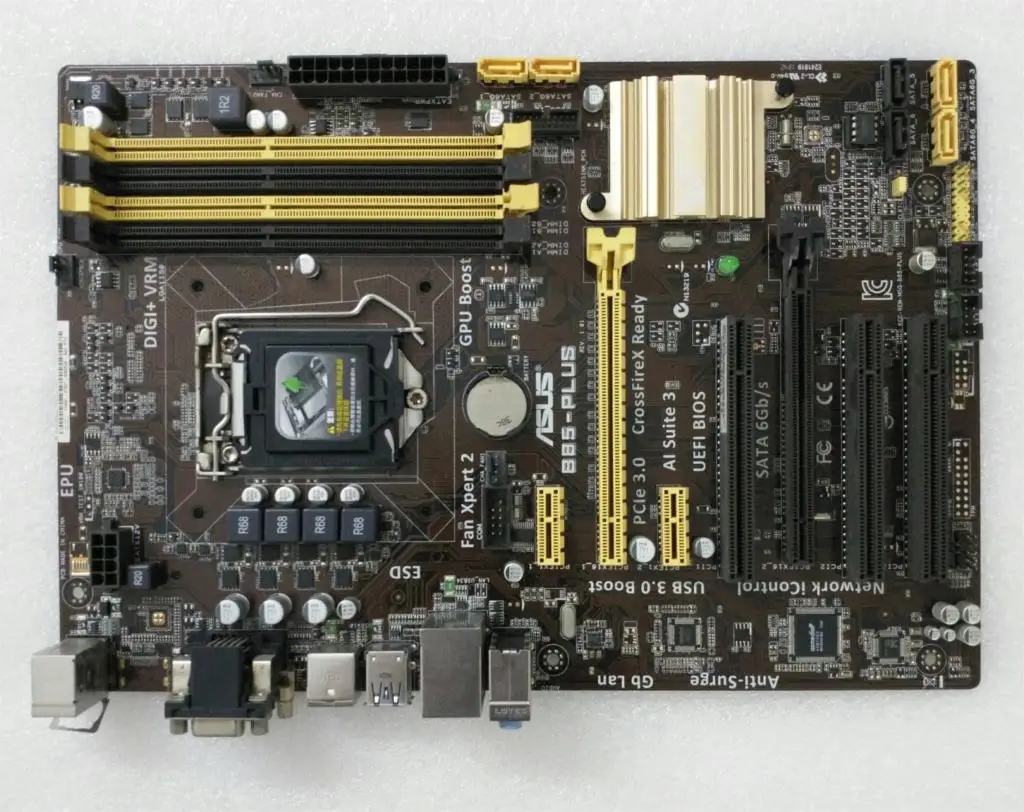 ASUS B85-PLUS LGA1150 B85 ATX материнская плата поддерживает I5 4590 E3 1230 V3 используется 90% новый |