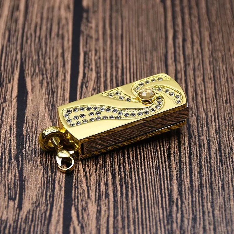 Цвета: золотистый, серебристый usb флеш-накопитель черный металлический флеш-накопитель 4 GB/8 GB/16 GB/32 GB/64 GB 128GB вращать U stick usb карта памяти, Флеш накопитель - Цвет: gold