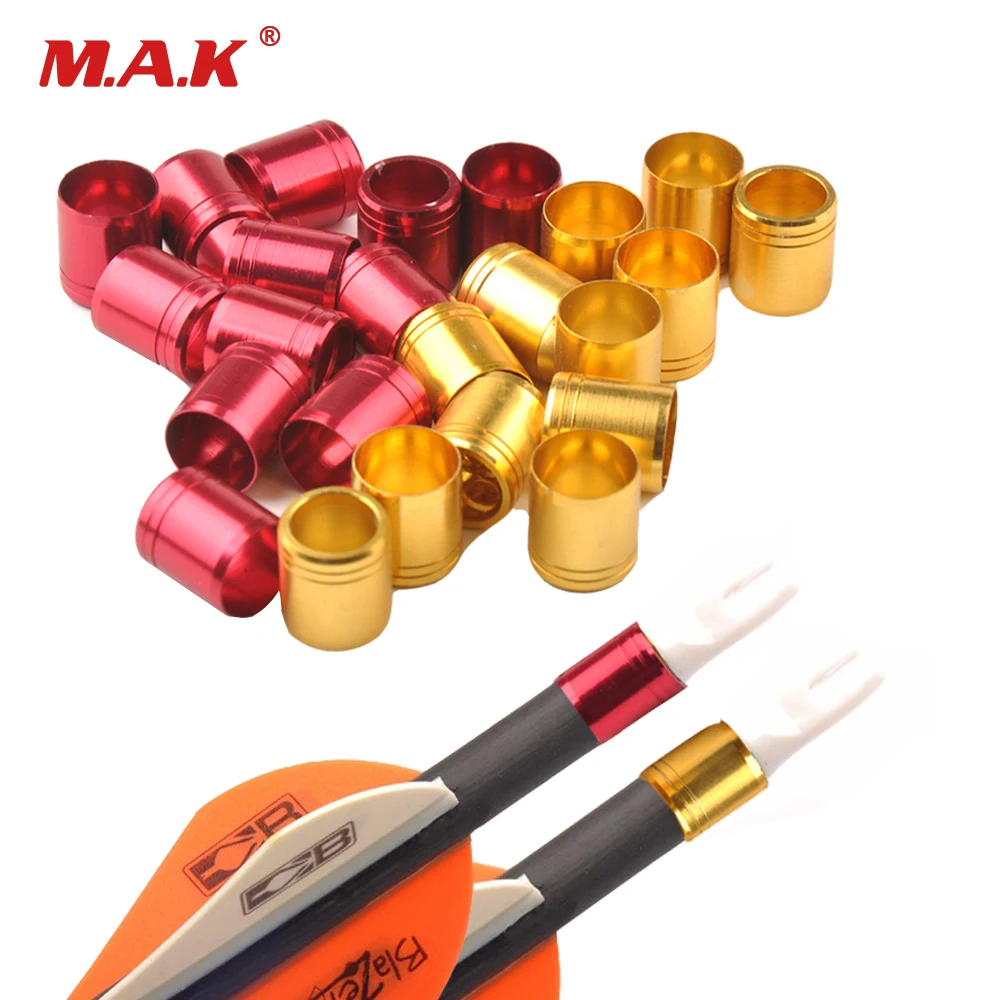 

24pcs High Quality Gloden and Red Explosion-proof Ring For OD 7.6mm Arrow Shaft Archery Accessories for Protect Arrows