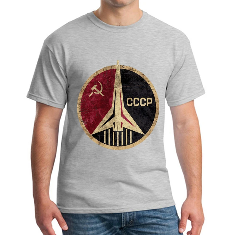 Новинка, винтажная русская футболка, CCCP, Yuri Gagarin, мужская группа, команда советских Ретро тройников, Sputnik, программа исследования космоса, футболка