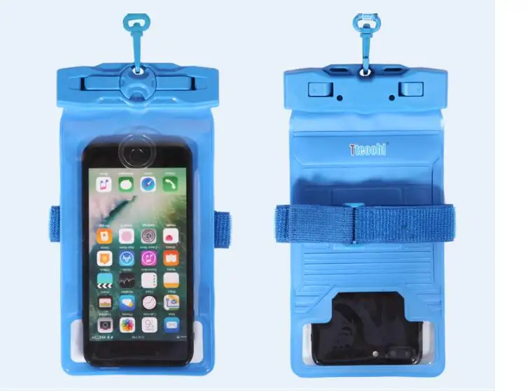 blue Tteoobl 5,"~ 6,3" Чехол для мобильного телефона 20 м водостойкая подводная сумка Сухой Чехол чехол для каноэ каяк рафтинг лагерь плавающий Дрифтинг - Цвет: blue