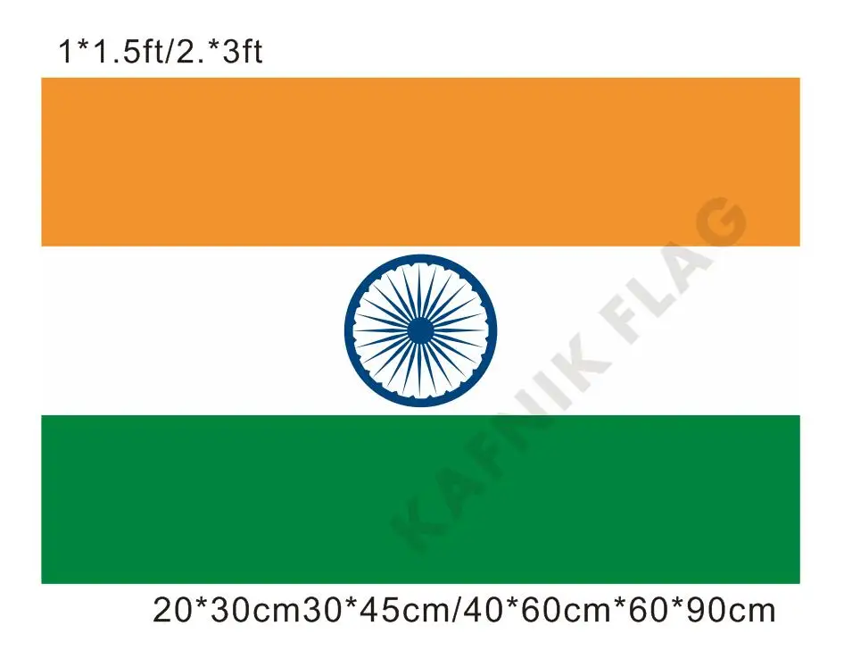 

KAFNIK,free shipping 20*30cm/30*45cm/40*60cm/60*90cm small flags India Banner for Countries World Event Decorative Flags