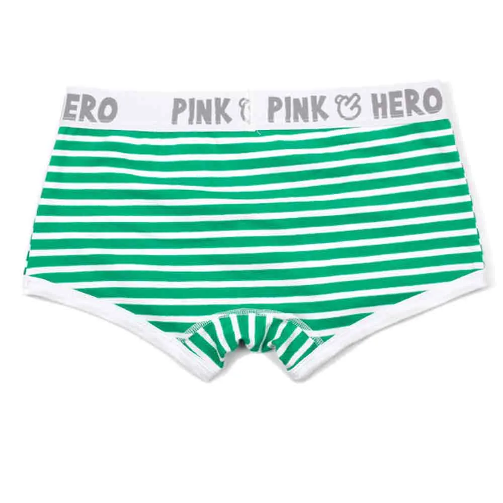 Pink Heroes, 5 шт., удобные трусы для мужчин, сексуальное Полосатое хлопковое нижнее белье, боксеры с бахромой, трусы, Прямая поставка, act30