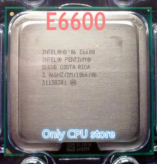 2 Duo E6600 процессор(2,4 ГГц/4 м/1066 МГц) настольный процессор LGA775 Процессор SL9ZL разбитые кусочки