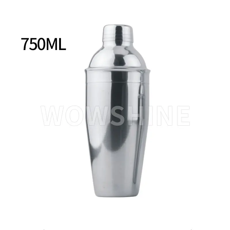 

Free Shipping New Silver Stainless Steel 750 ml 25oz Bartender Cocktail Drink Martini Shaker Jigger Wine Mixer Bar Set