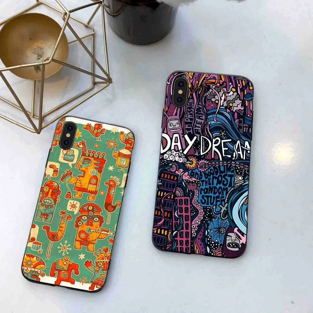 Чехлы для телефонов с граффити чехол iphone X XR XS MAX 6 6s 7 8 Plus ТПУ 5SE