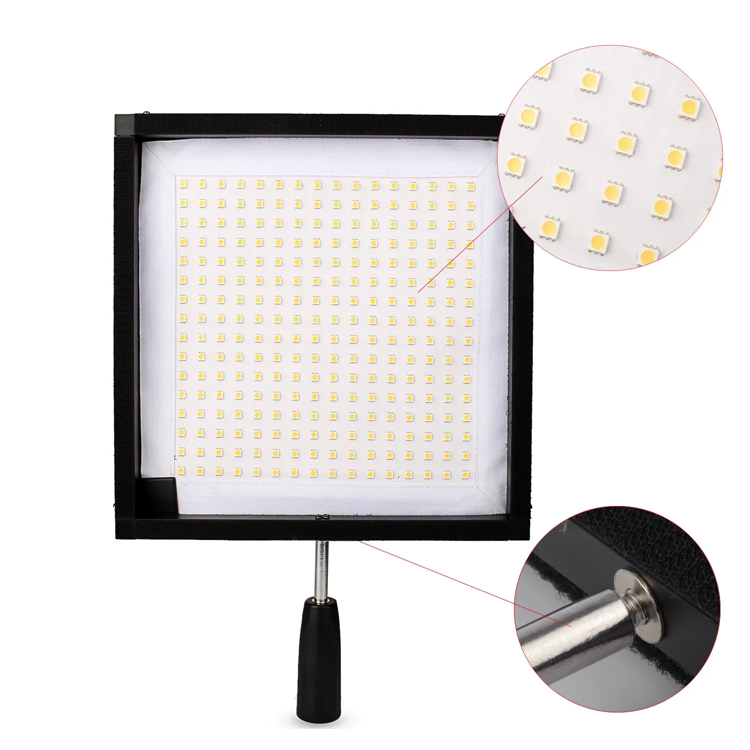 Travor FL-3030 30x30 см гибкий коврик 5500K 256 СИД Moldable LED видео ткань свет тонкий Сверхлегкий