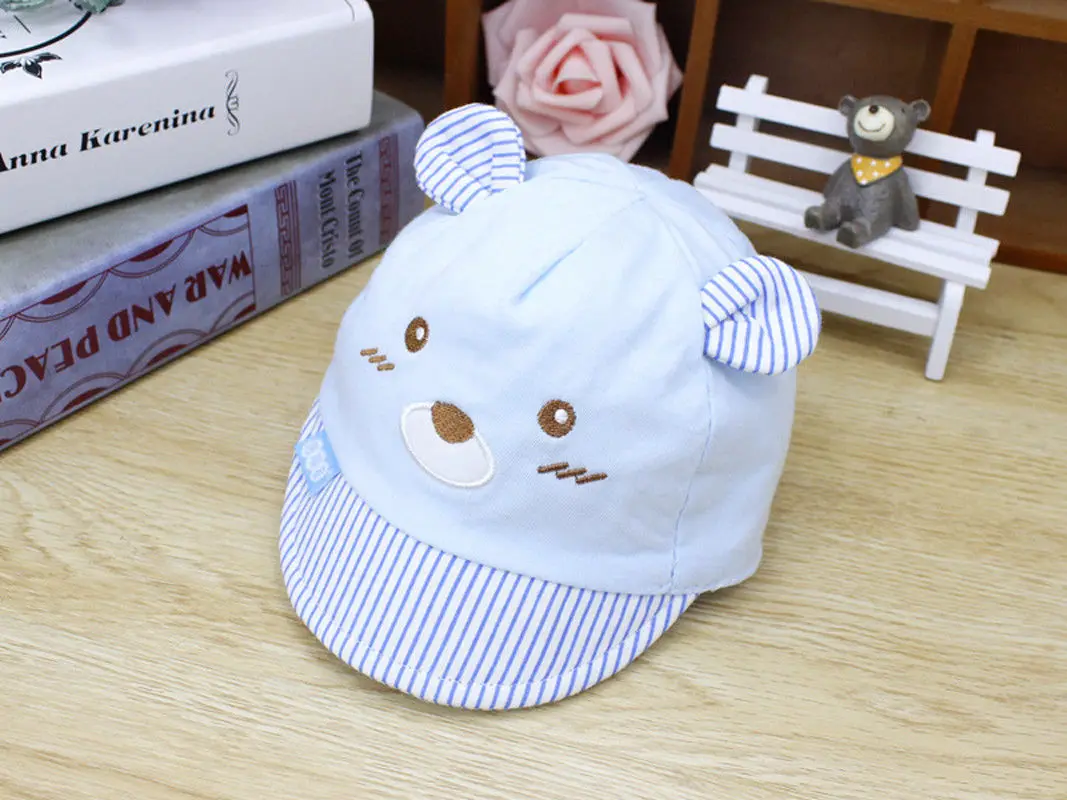 Летние бейсбольные кепки с милым принтом животных для новорожденных мальчиков и
